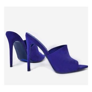 Electric Blue Mules